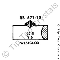 SUC RS671-10 Watch Crystal