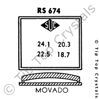 SUC RS674 Watch Crystal