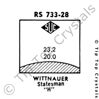 SUC RS733-28 Watch Crystal