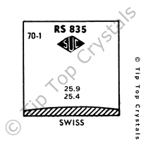 SUC RS835 Watch Crystal