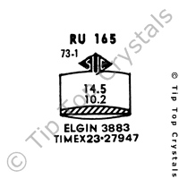 SUC RU165 Watch Crystal