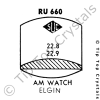 SUC RU660 Watch Crystal